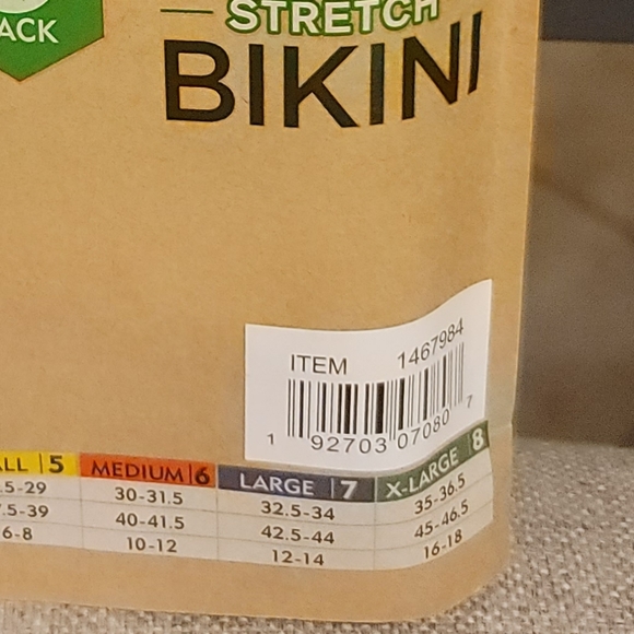 6Pack Felina Ladies Organic Cotton Stretch Underwear - Picture 8 of 8